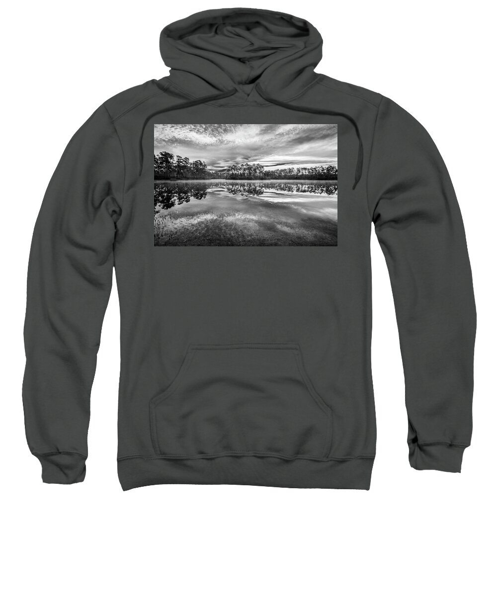 Everglades Sweatshirt featuring the photograph Long Pine BW by Jon Glaser
