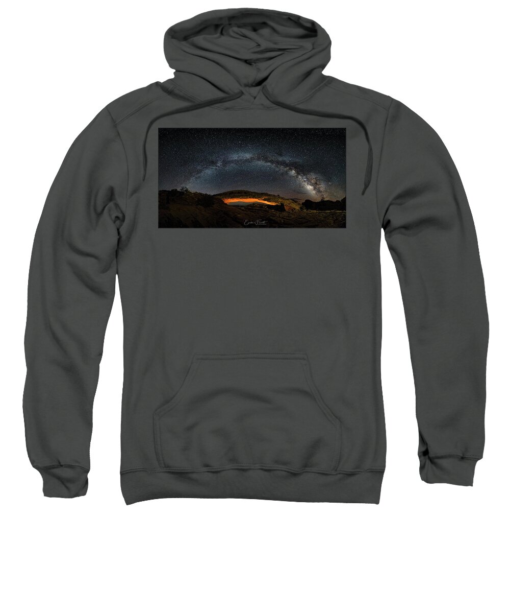 Milky Way Sweatshirt featuring the photograph Mesa Arch #1 by Erika Fawcett