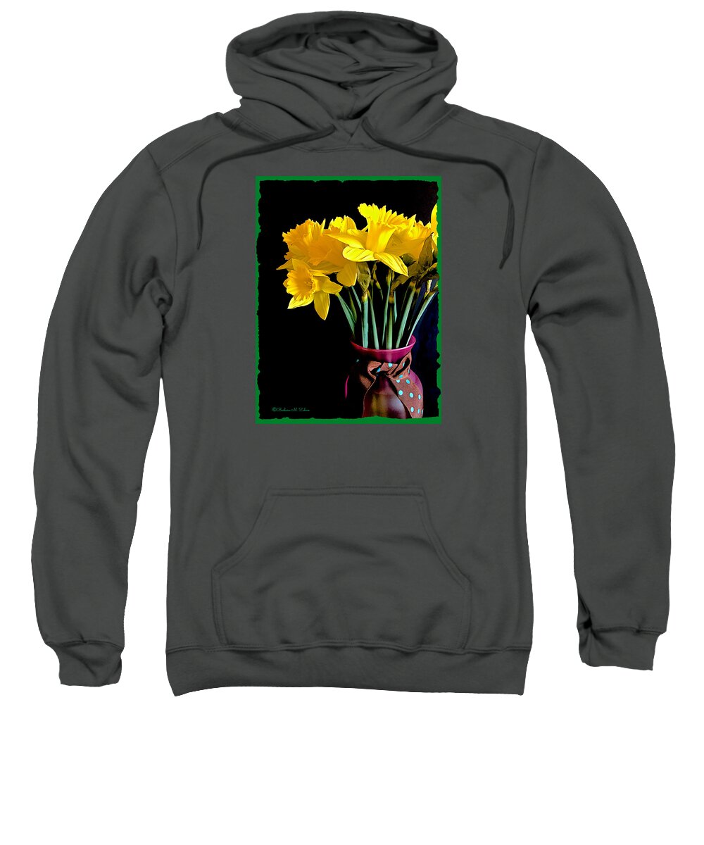 Narcissus Sweatshirt featuring the photograph Narcissus Bouquet by Barbara Zahno
