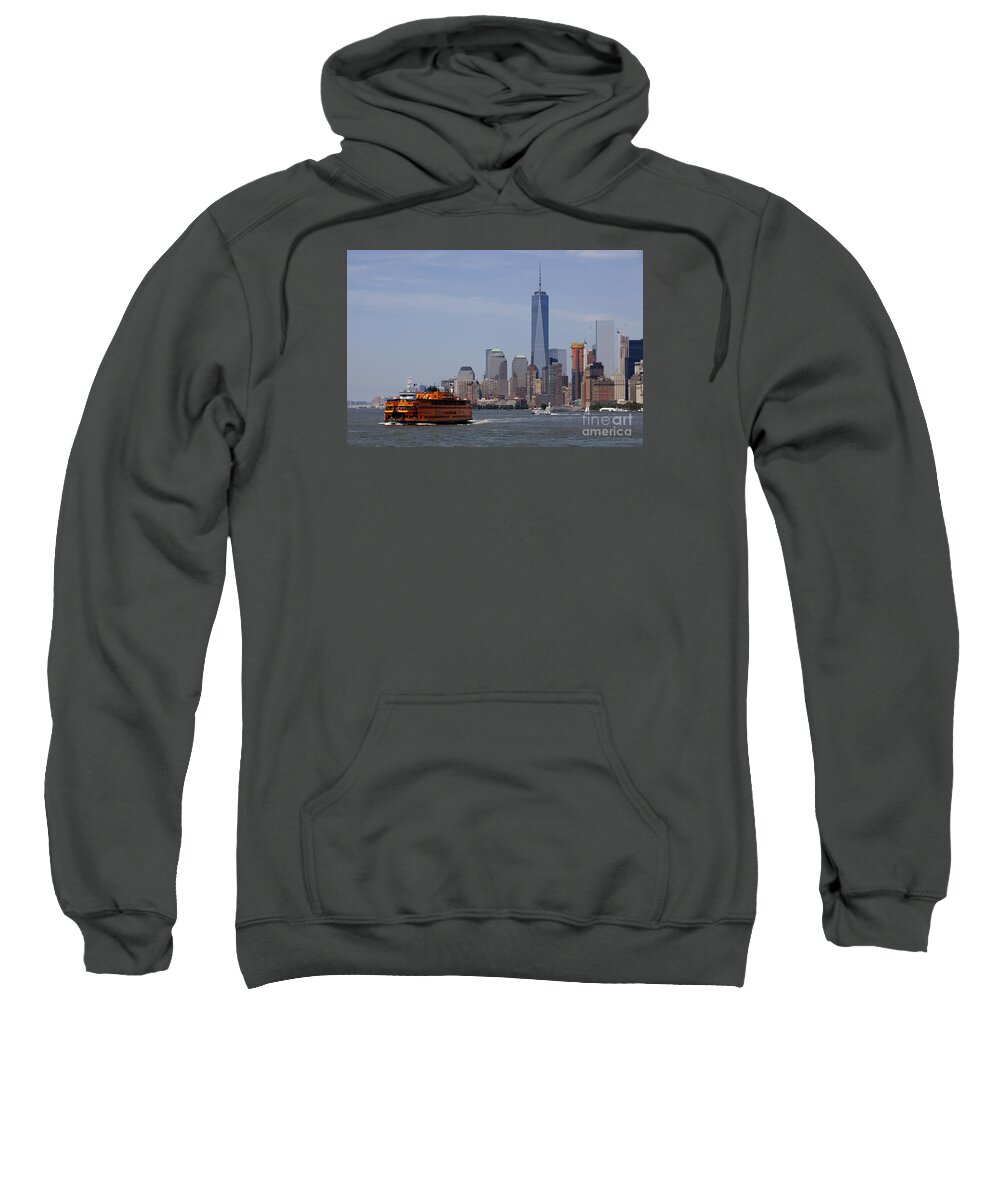 Staten Island Ferry Sweatshirt featuring the photograph Staten Island Ferry - New York City, Lower Manhattan #1 by Anthony Totah