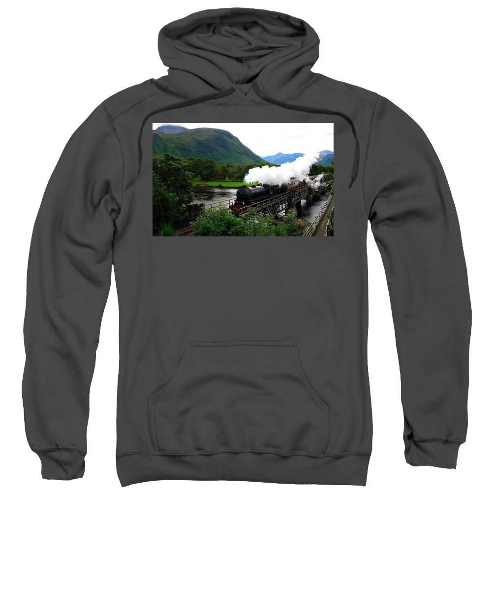Steam Train Sweatshirt featuring the photograph Steam Train #1 by Jackie Russo