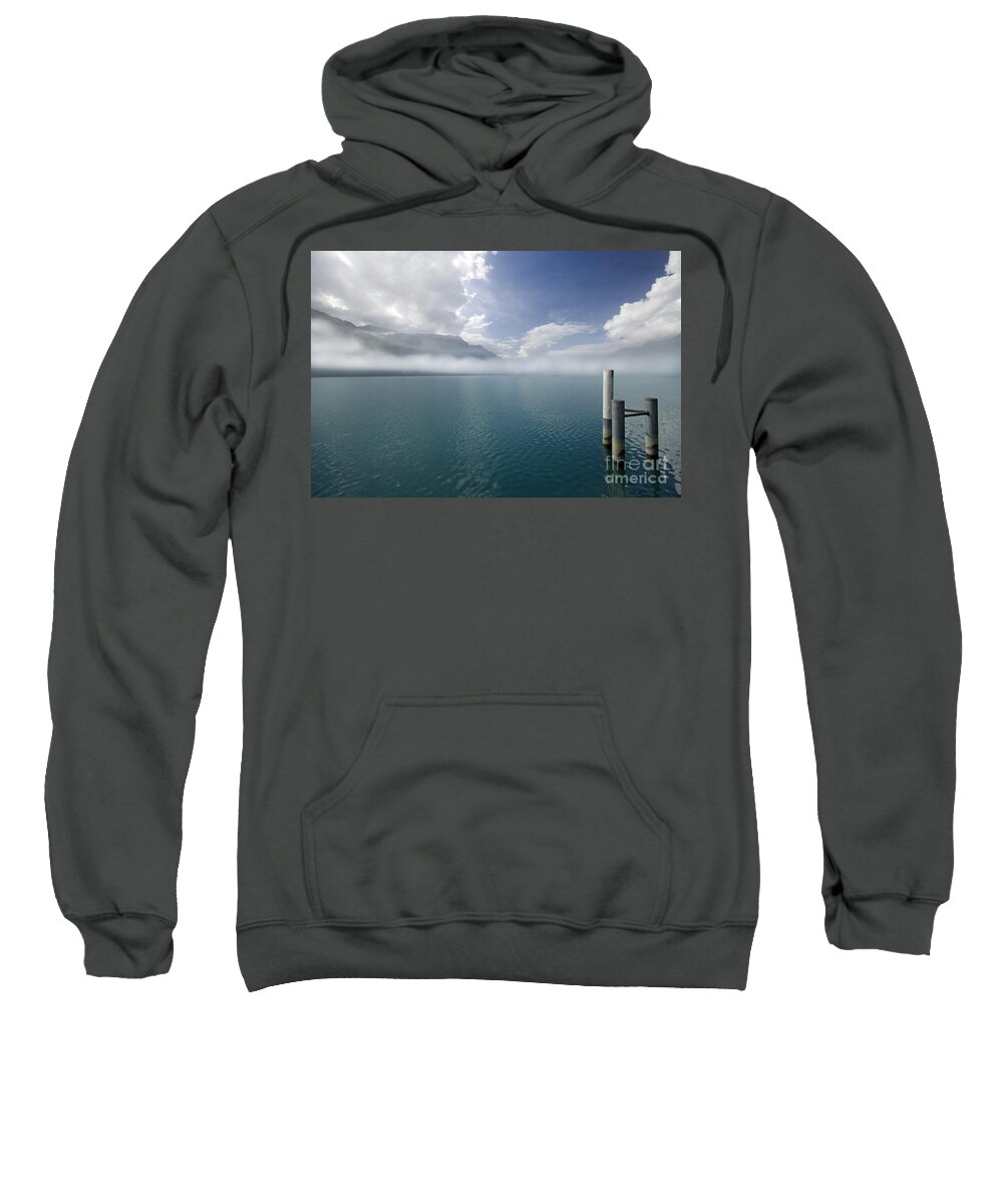 Lake Sweatshirt featuring the photograph The Misty Silence #1 by Ang El