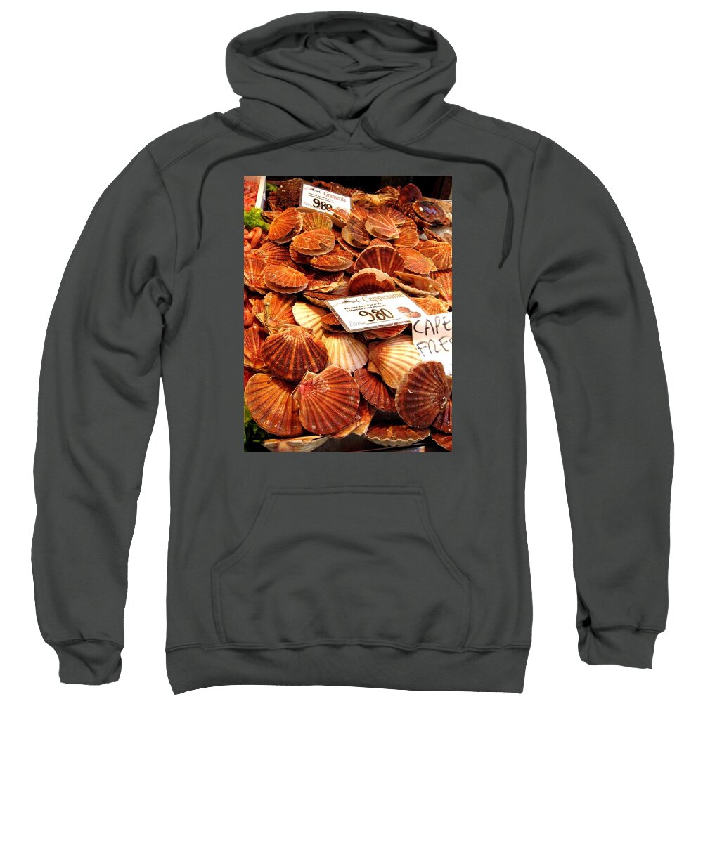 Venice Fish Market Italy Sweatshirt featuring the photograph Venice Fish Market #1 by Lisa Boyd