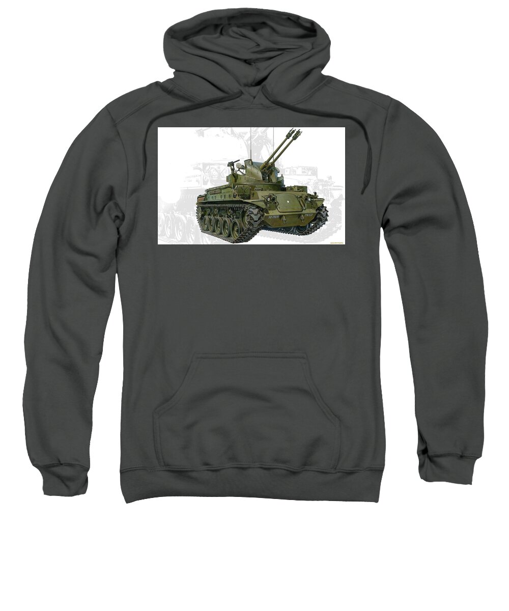 Tank Sweatshirt featuring the digital art Tank #11 by Super Lovely