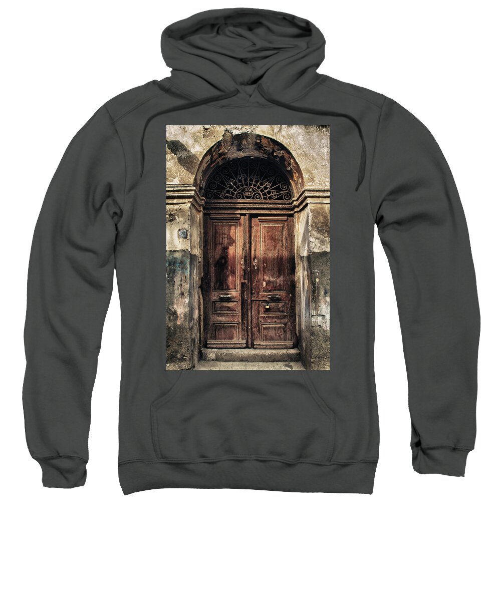 Ancient Sweatshirt featuring the photograph 1891 Door Cyprus by Stelios Kleanthous