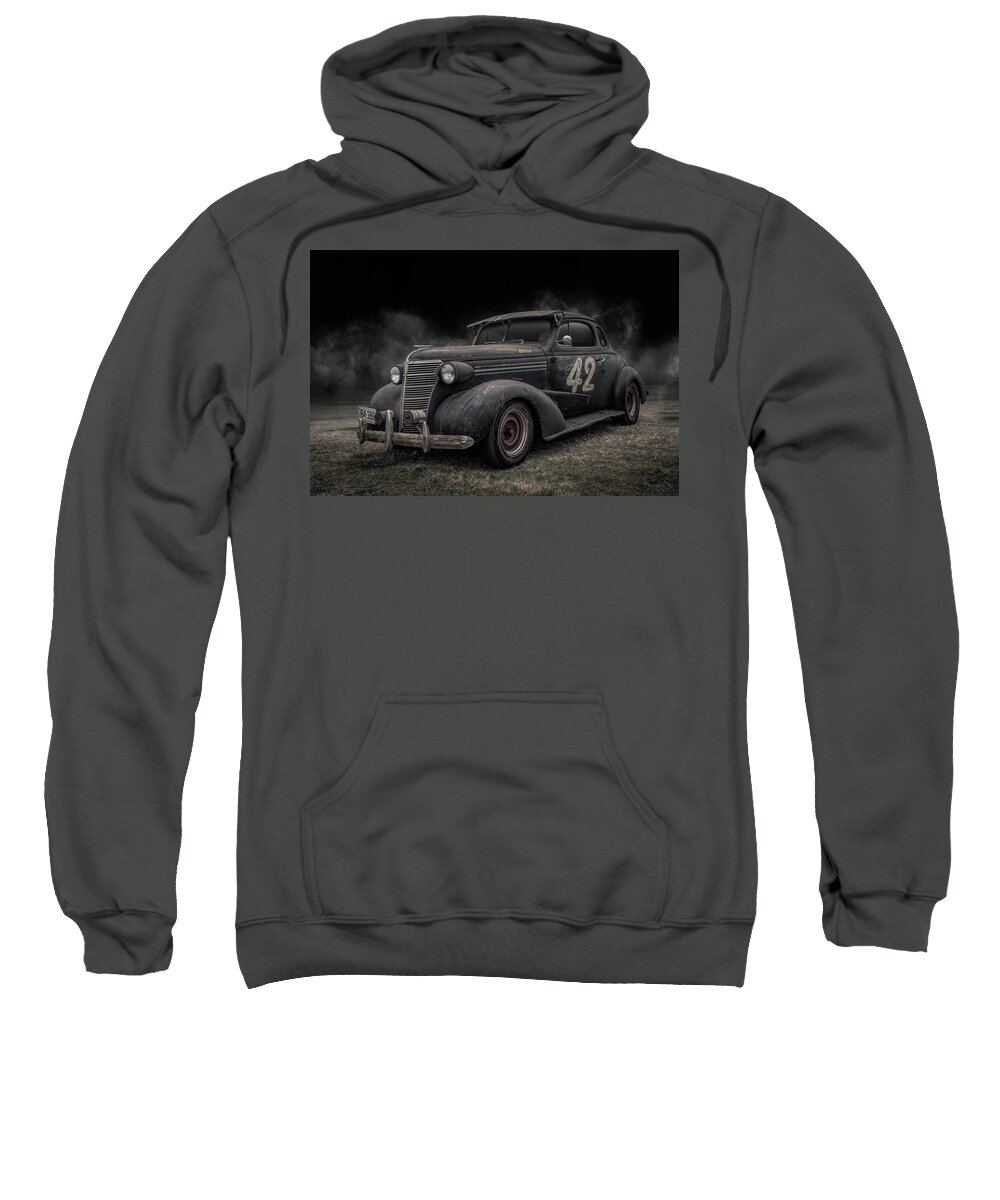 Vintage Sweatshirt featuring the digital art 1938 Chevy Coupe by Douglas Pittman