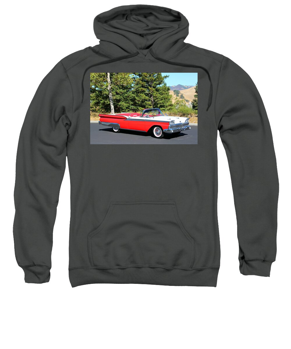 1959 Sweatshirt featuring the photograph 1959 Ford Fairlane 500 by Steve Natale