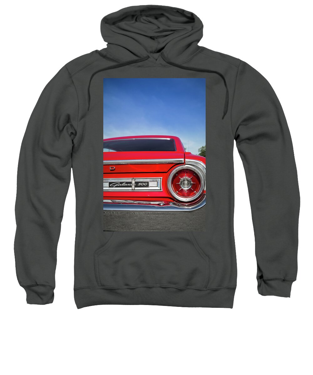 1964 Sweatshirt featuring the photograph 1964 Ford Galaxie 500 Taillight and Emblem by Ron Pate