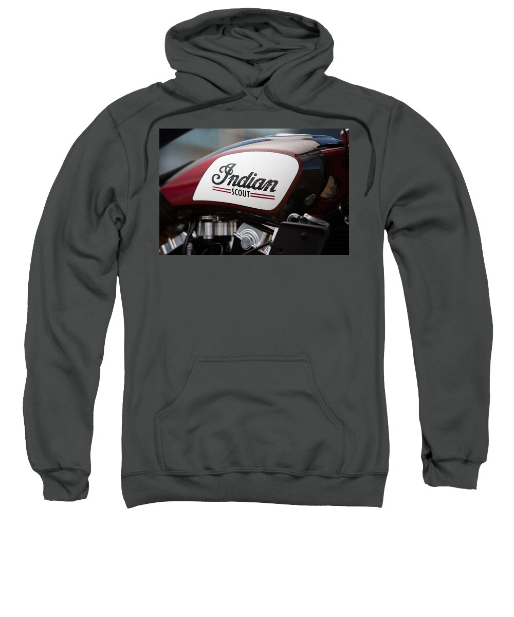 Indian Scout Ftr750 Sweatshirt featuring the photograph Indian Scout FTR750 #2 by Jackie Russo