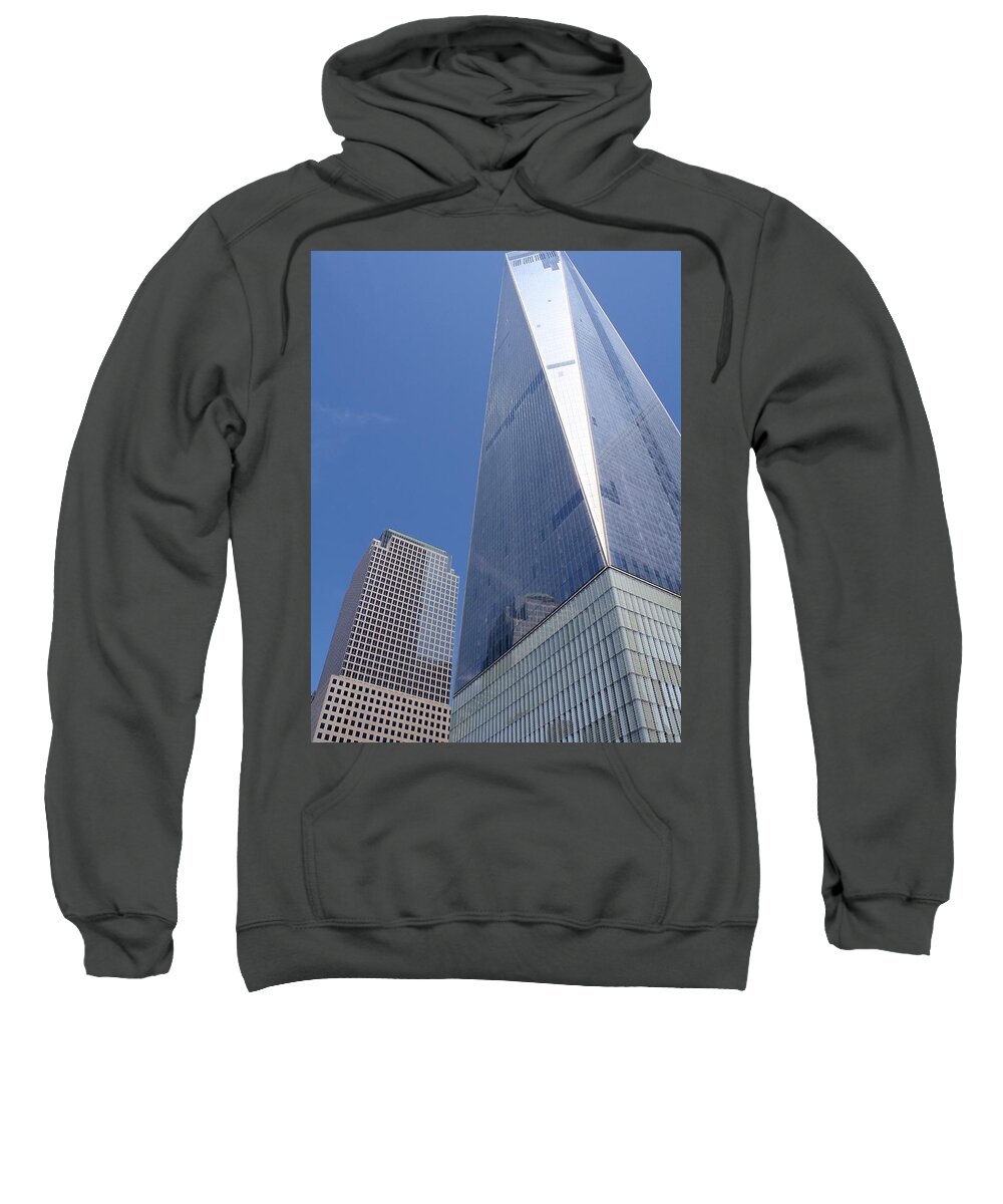 One World Trade Center Sweatshirt featuring the photograph One World Trade Center #2 by Flavia Westerwelle
