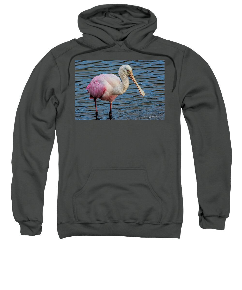 Roseate Sweatshirt featuring the photograph Roseate Spoonbill 1 by Richard Goldman