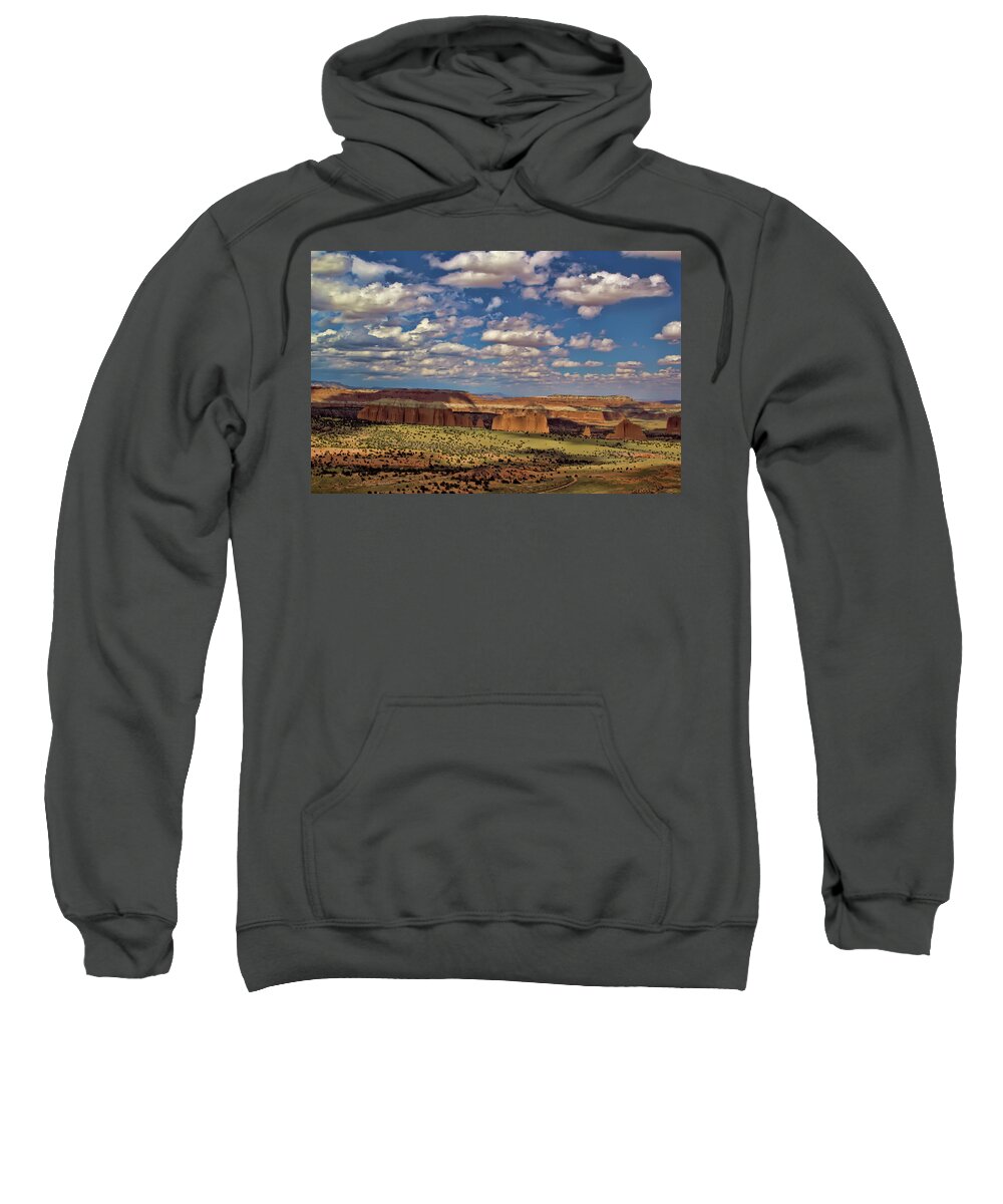 Capitol Reef National Park Sweatshirt featuring the photograph Capitol Reef National Park Catherdal Valley #23 by Mark Smith