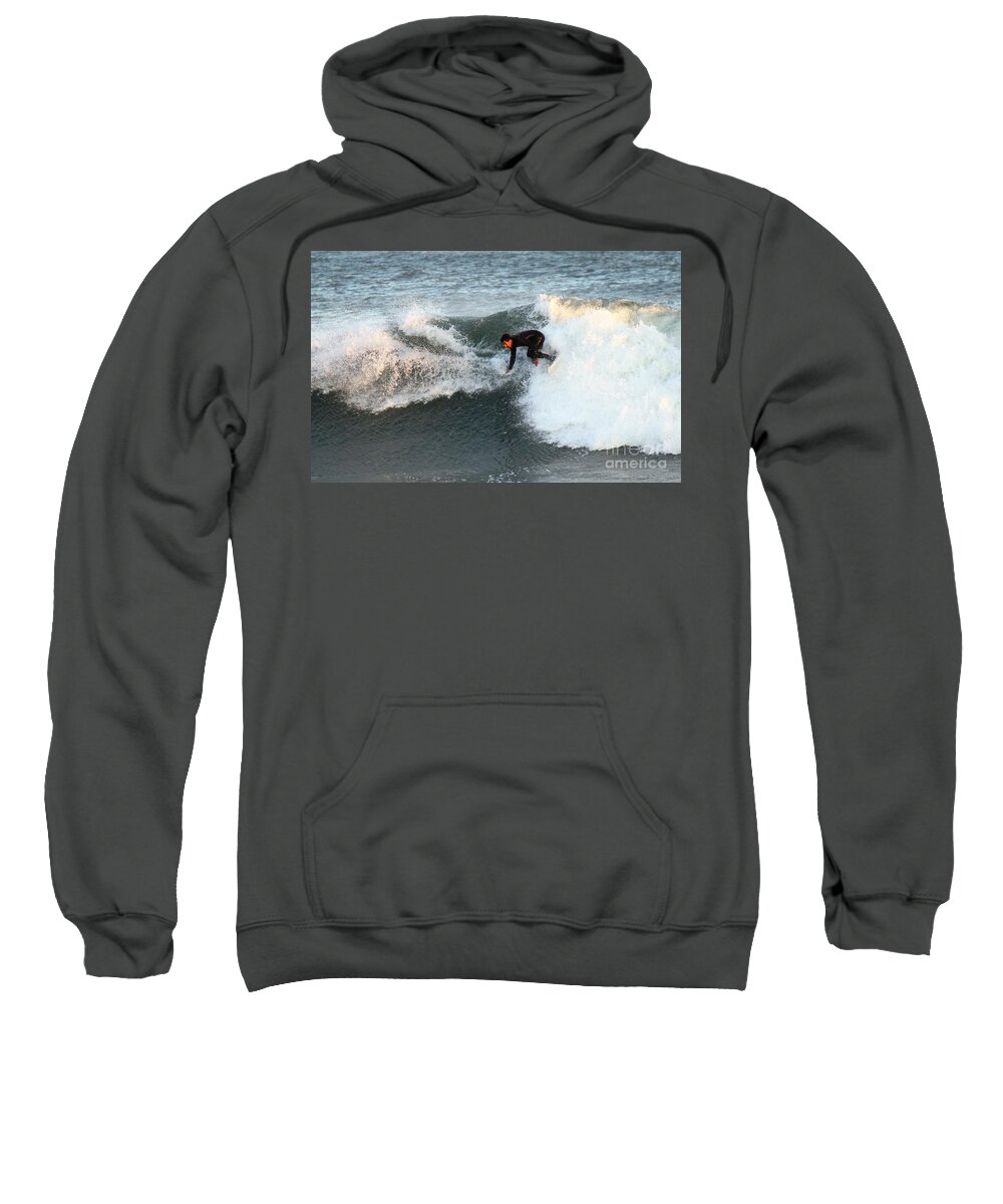 Surfing Sweatshirt featuring the photograph Action images #3 by Donn Ingemie