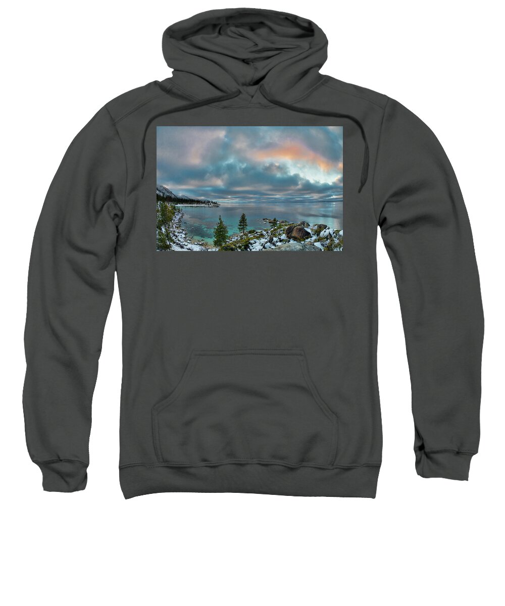 Sand Sweatshirt featuring the photograph Sand Harbor Sunset #3 by Martin Gollery
