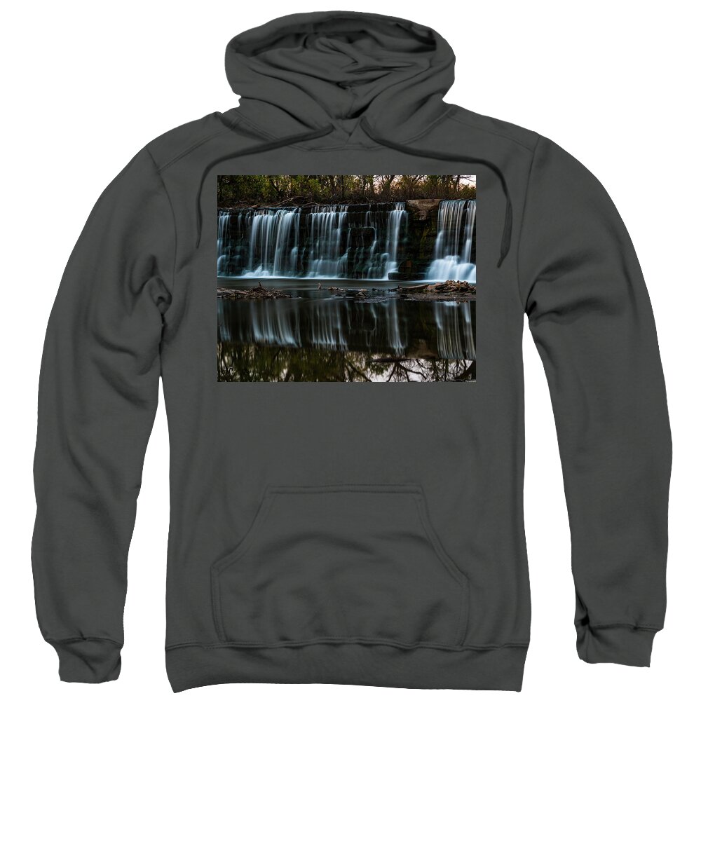 Drop Sweatshirt featuring the photograph Kansas Waterfall #4 by Jay Stockhaus