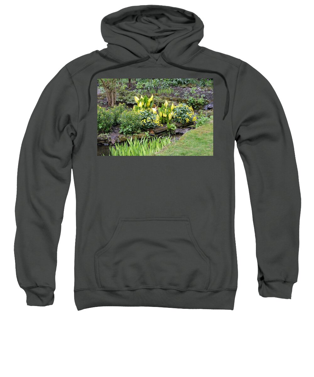 Yellow Sweatshirt featuring the photograph A Garden of Yellow by Mindy Newman