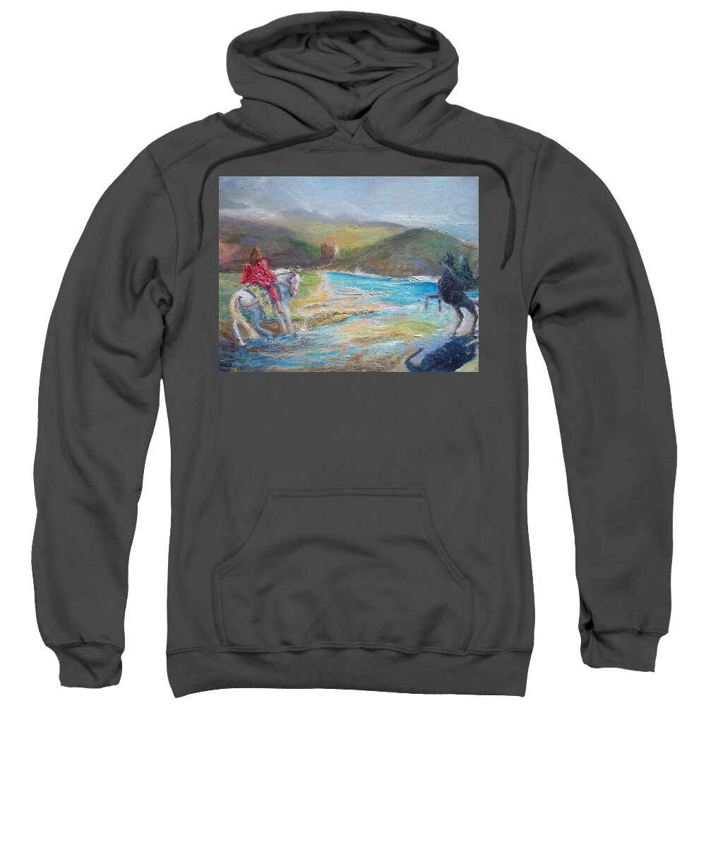 Symbolic Sweatshirt featuring the painting A Ghost Upon Your Path by Susan Esbensen
