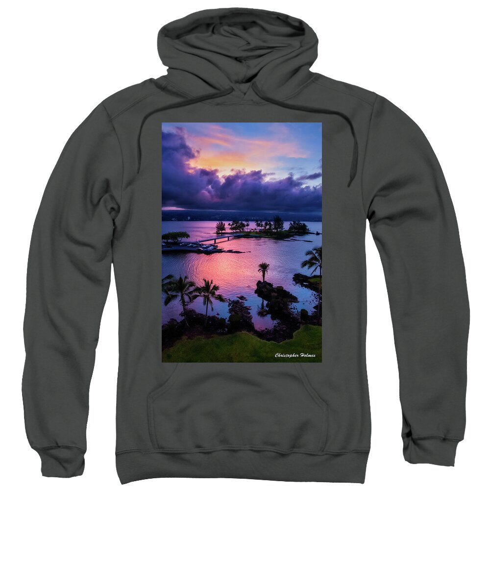 Hawaii Sweatshirt featuring the photograph A Hilo View by Christopher Holmes
