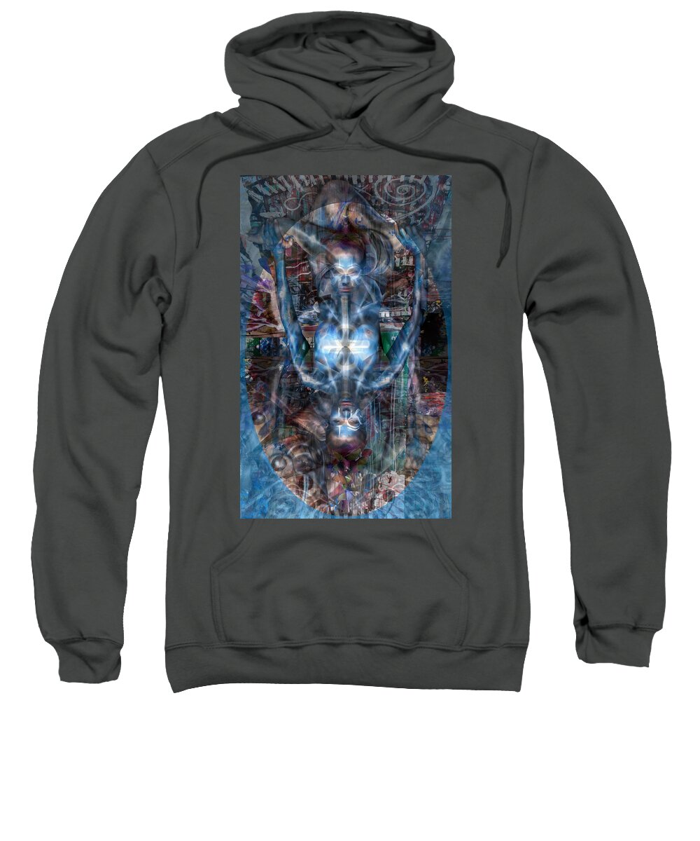 Goddess Sweatshirt featuring the painting A Perfect Balance by Leigh Odom