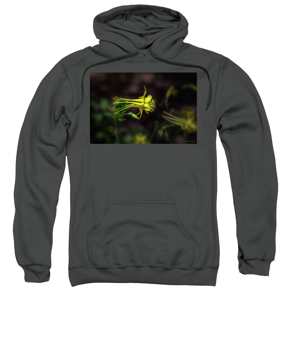 Flower Sweatshirt featuring the photograph A Yellow Columbine by Michael McKenney