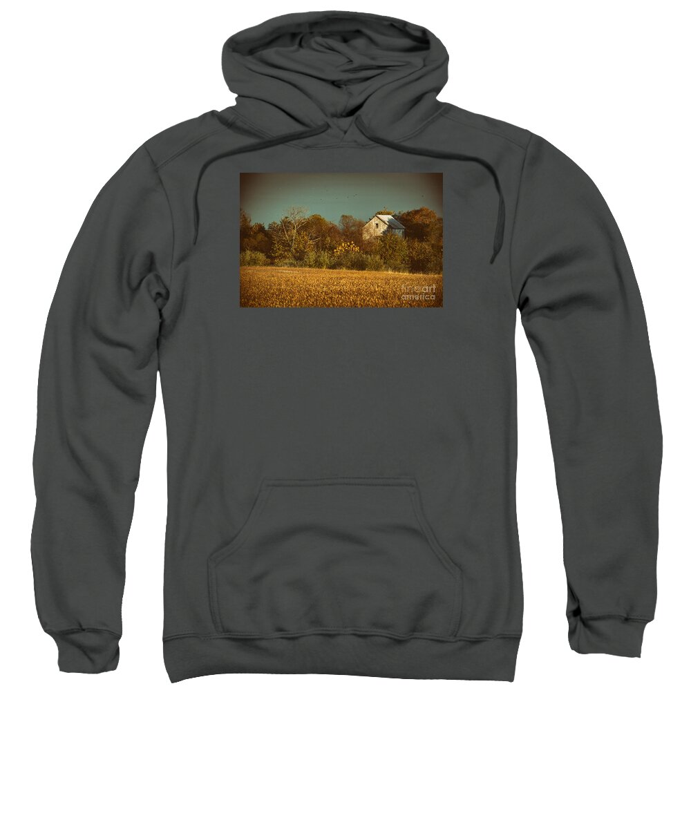 Rural Sweatshirt featuring the photograph Abandoned Barn Colorized by PIPA Fine Art - Simply Solid
