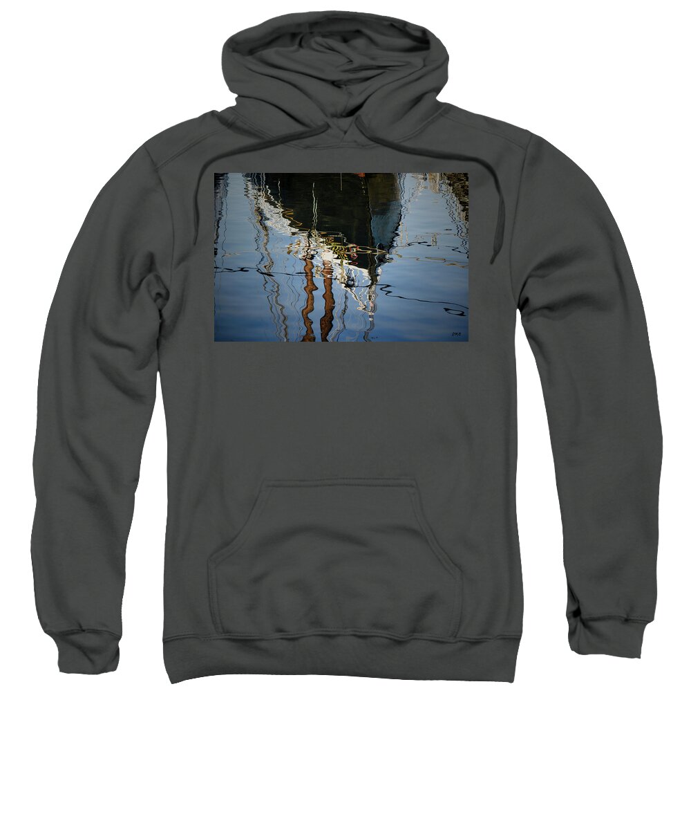 Landscape Sweatshirt featuring the photograph Abstract Boat Reflection III by David Gordon