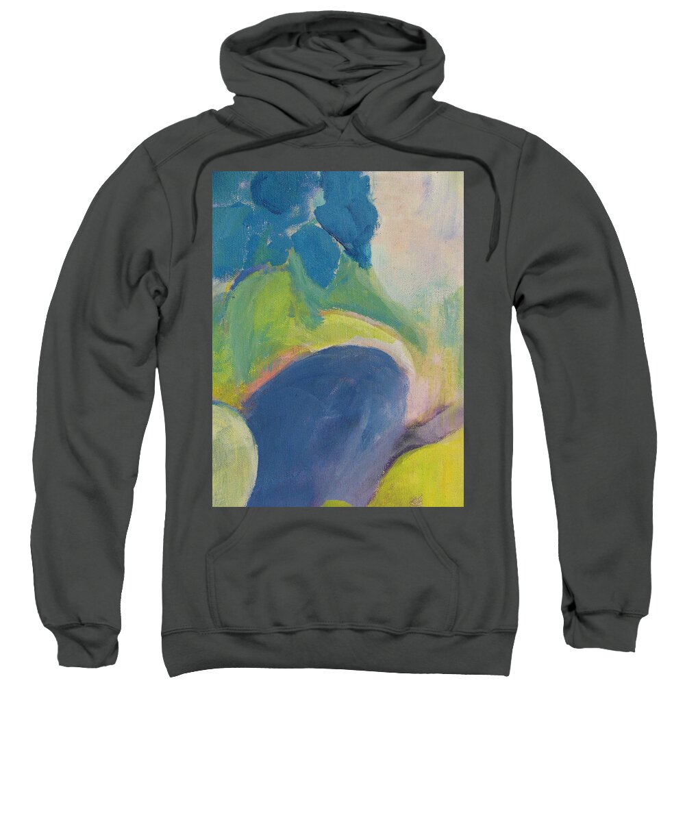 Abstact Sweatshirt featuring the painting Abstract close up 12 by Anita Burgermeister