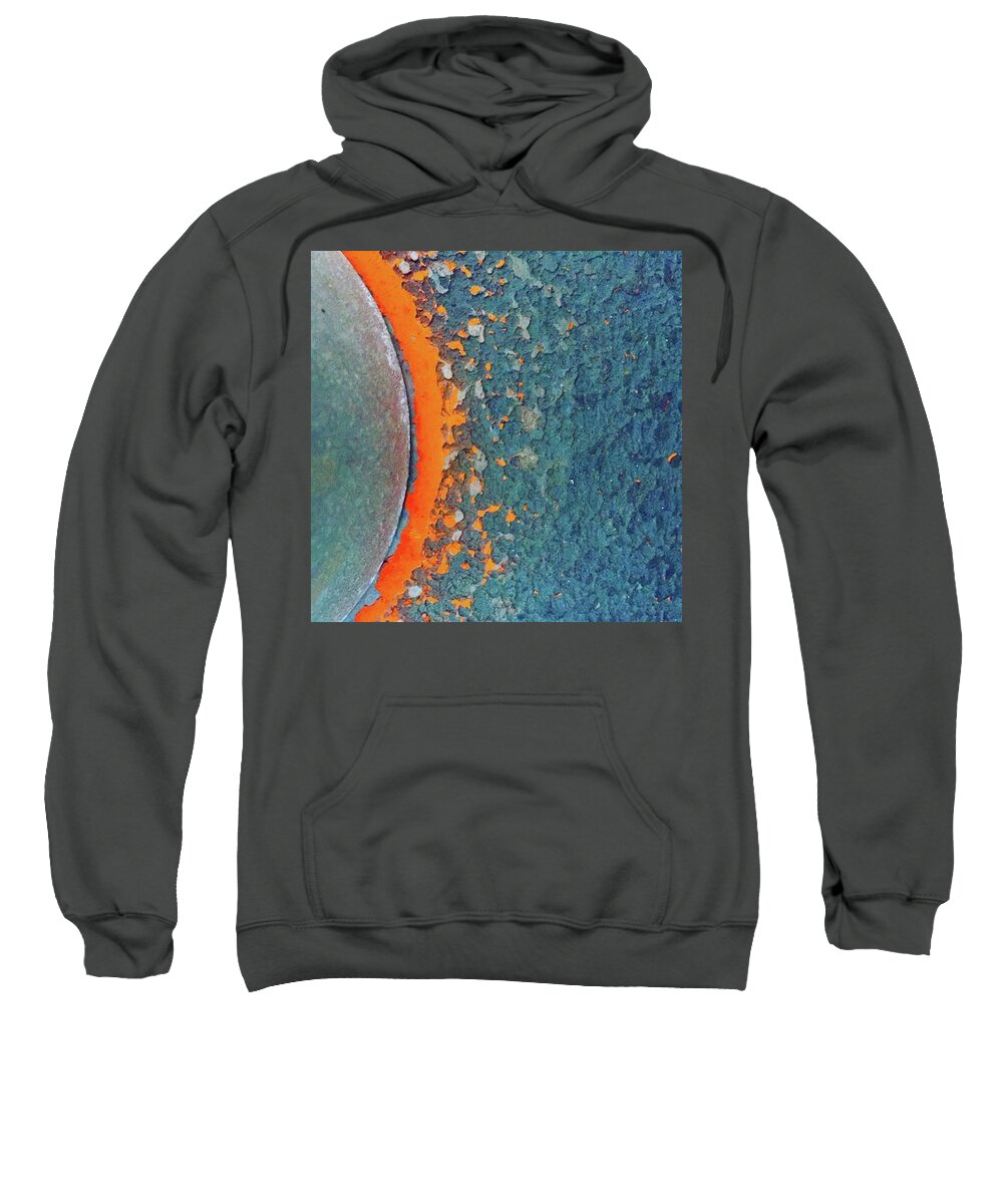 Urban Sweatshirt featuring the photograph Abstract #orange #curve #abstract by Ginger Oppenheimer