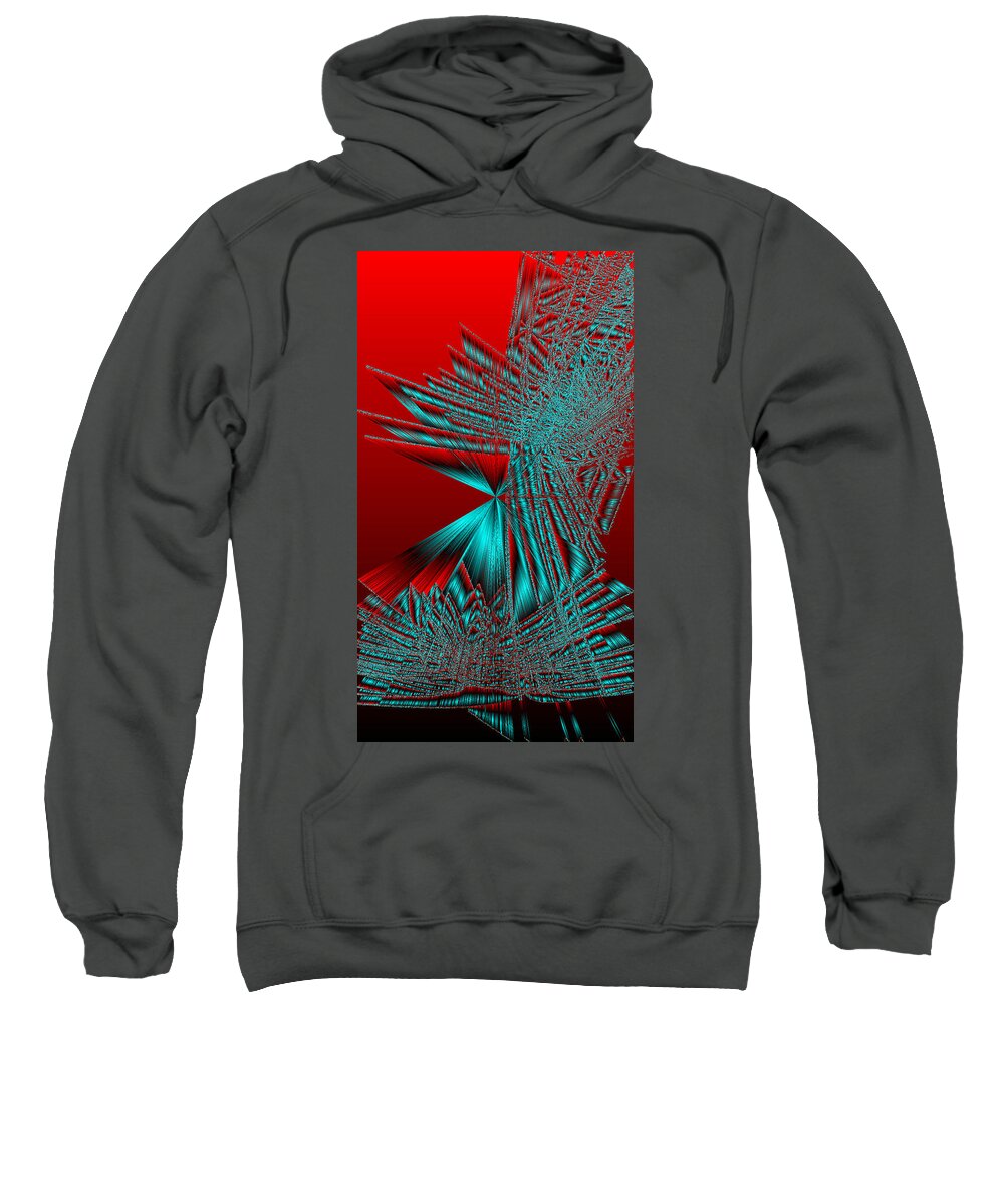 Rithmart Abstract Lines Organic Random Computer Digital Shapes Acanvas Art Background Colors Designed Digital Display Images One Random Series Shapes Smooth Spiky Streaming Three Using Sweatshirt featuring the digital art Ac-7-33-#rithmart by Gareth Lewis