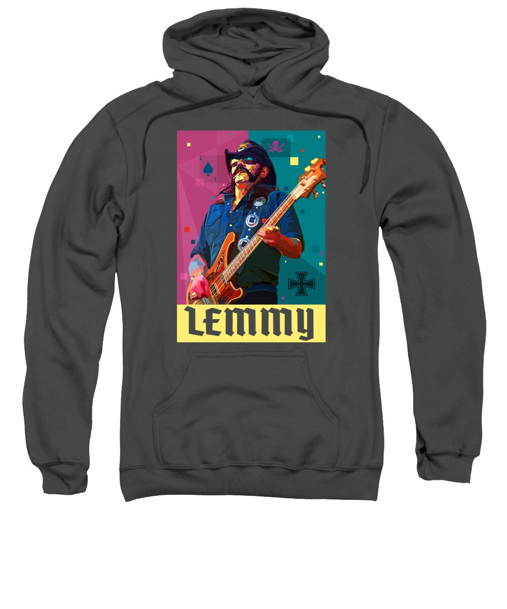 Lemmy Sweatshirt featuring the digital art Ace of Spades by Mal Bray