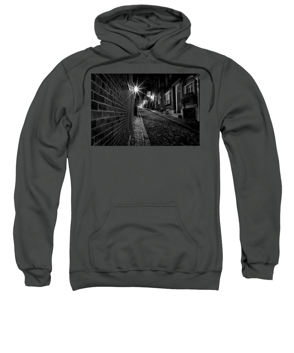 Boston Sweatshirt featuring the photograph Acorn Street by Colin Chase