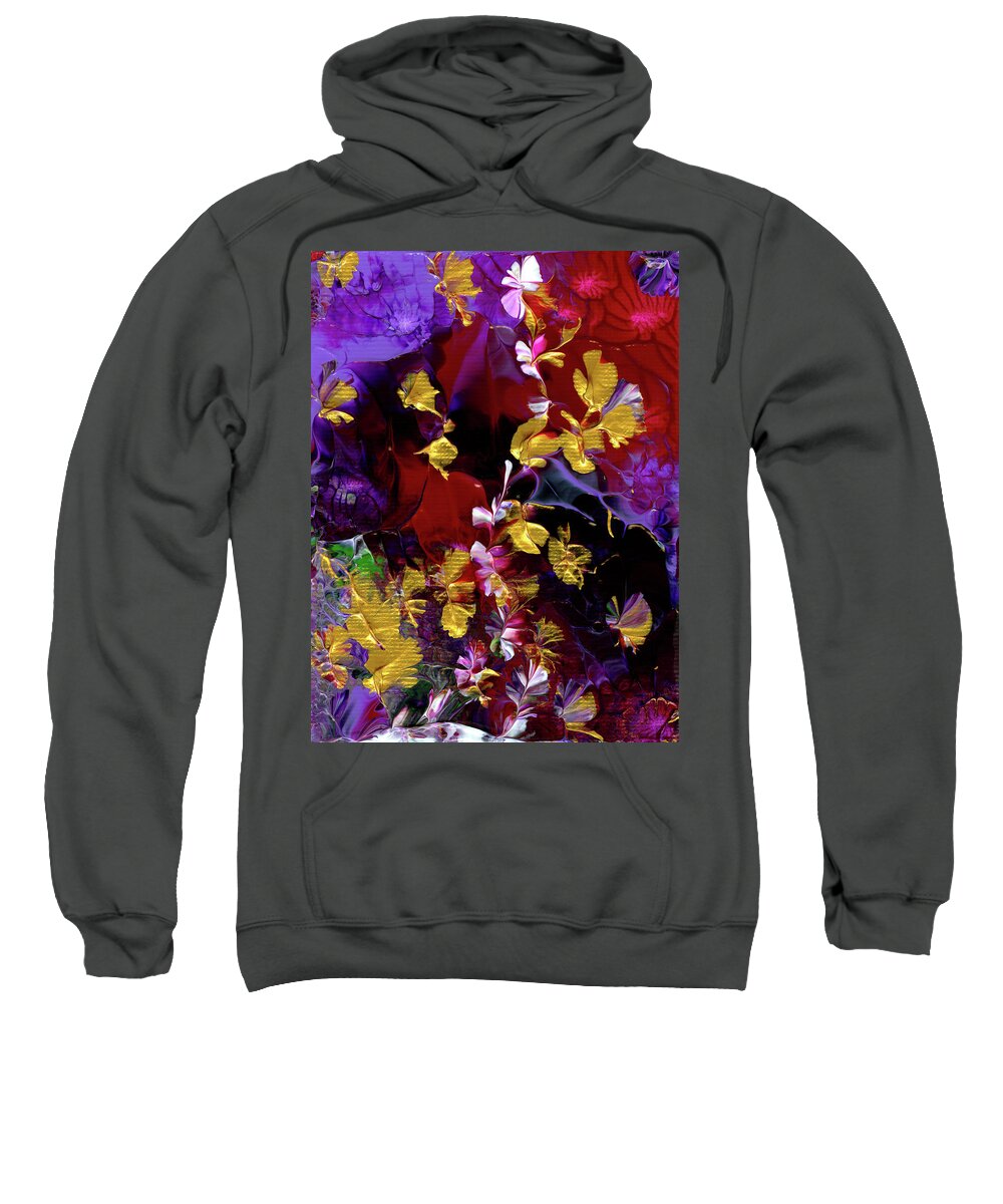 African Sweatshirt featuring the painting African Violet Awake #3 by Nan Bilden