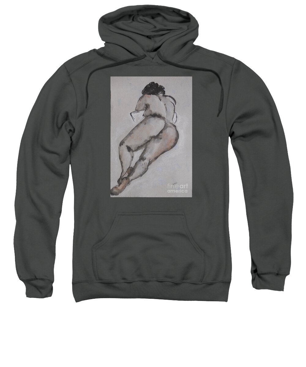 Ink Sweatshirt featuring the drawing Alice by M Bellavia