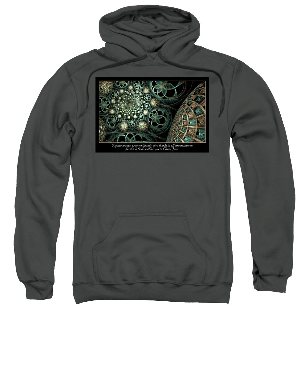 Fractals Sweatshirt featuring the digital art All Circumstances by Missy Gainer