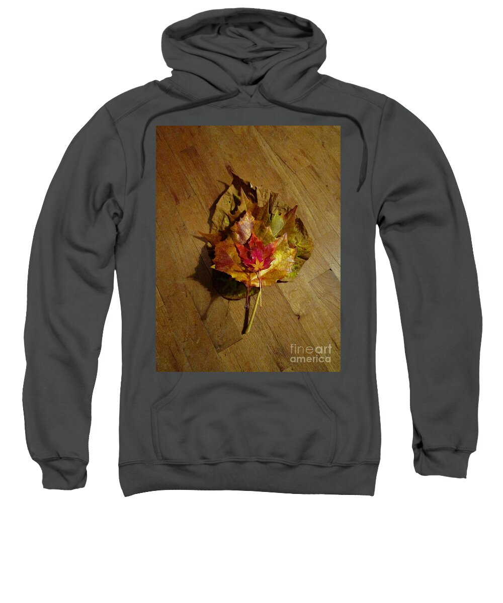 Leaves Sweatshirt featuring the photograph All leaves great and small by Marie Neder