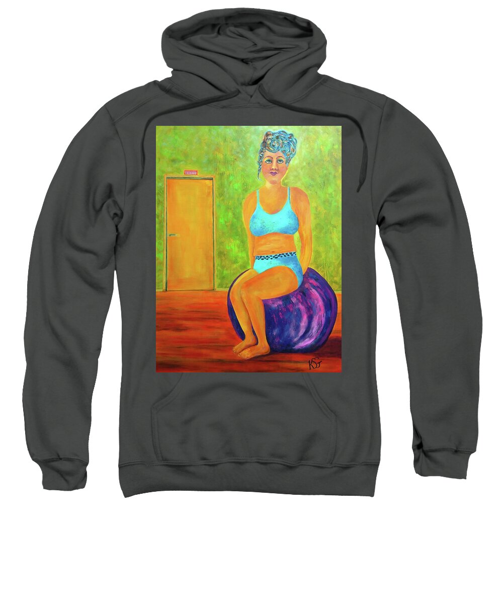 Ksg Sweatshirt featuring the painting Art Something to Talk About by Kim Shuckhart Gunns