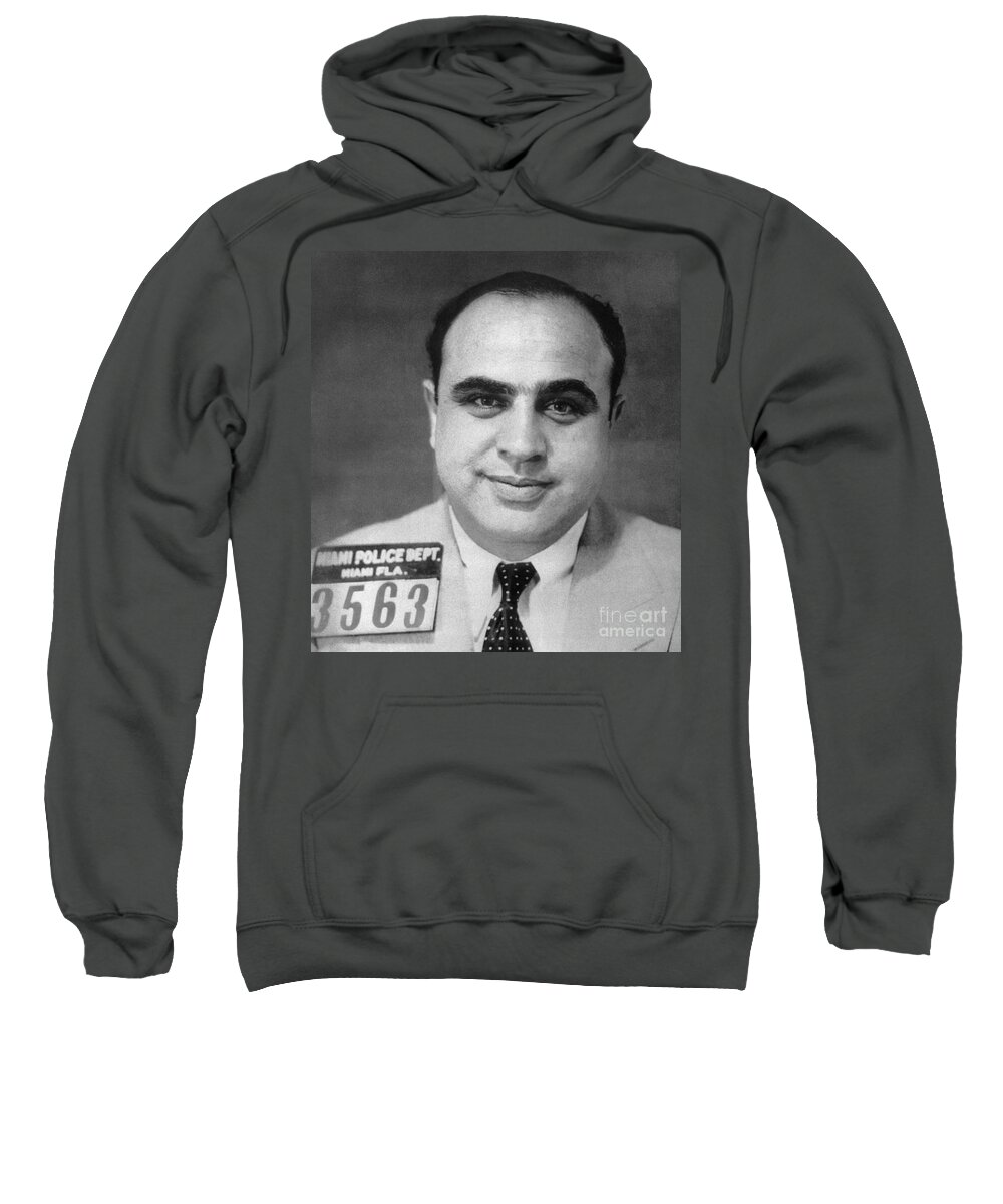 1930 Sweatshirt featuring the photograph Alphonse Capone (1899-1947) by Granger