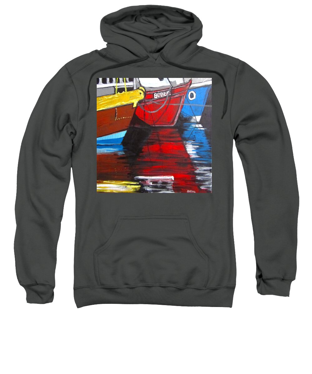 Boats Sweatshirt featuring the painting Always Wanted One by Barbara O'Toole
