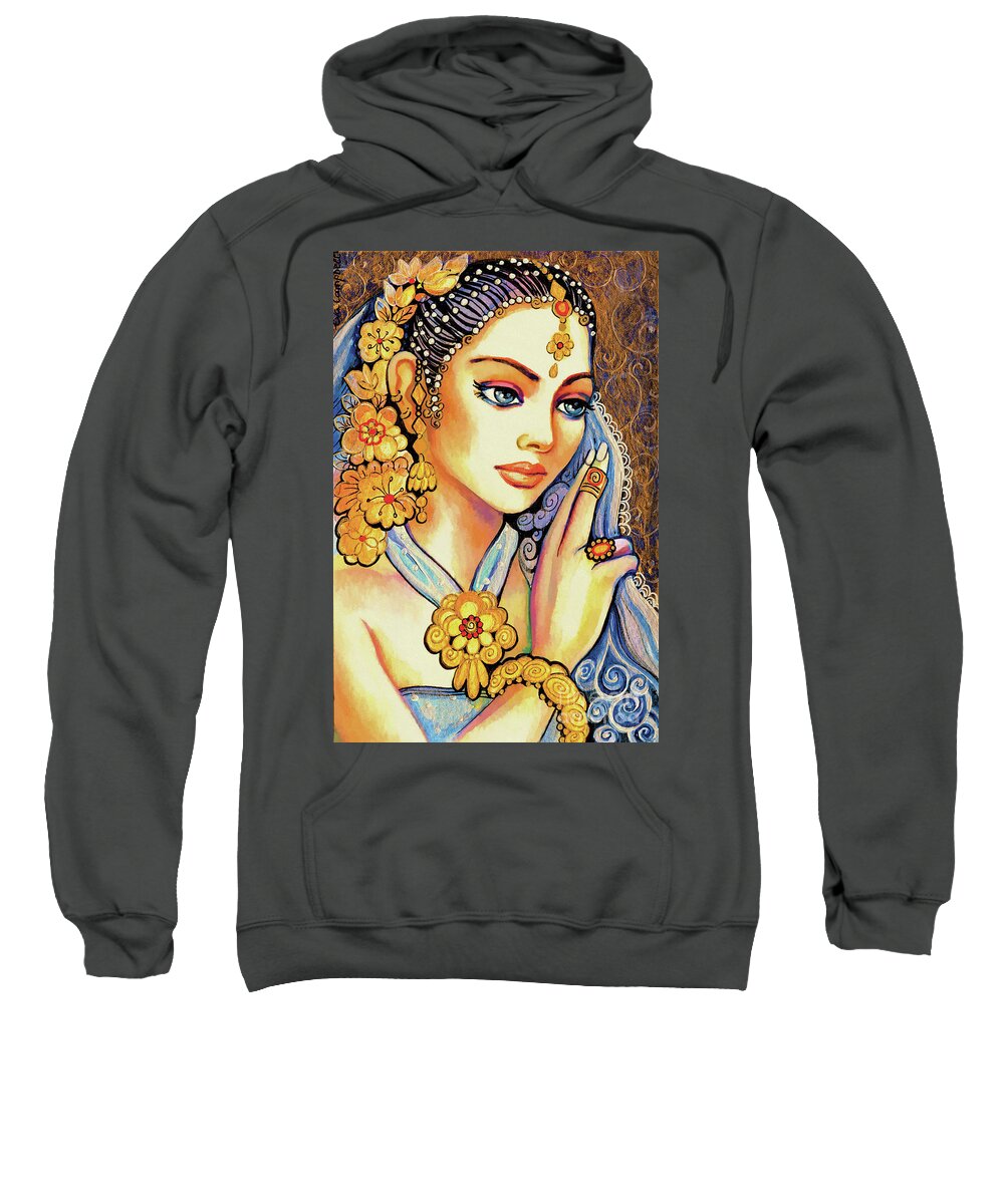 Indian Woman Sweatshirt featuring the painting Amari by Eva Campbell