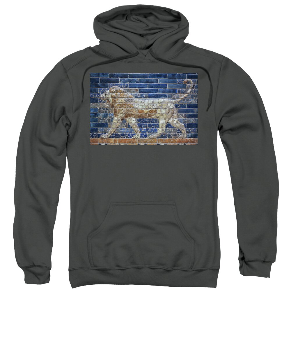 Babylon Sweatshirt featuring the photograph Ancient Babylon lion by Patricia Hofmeester