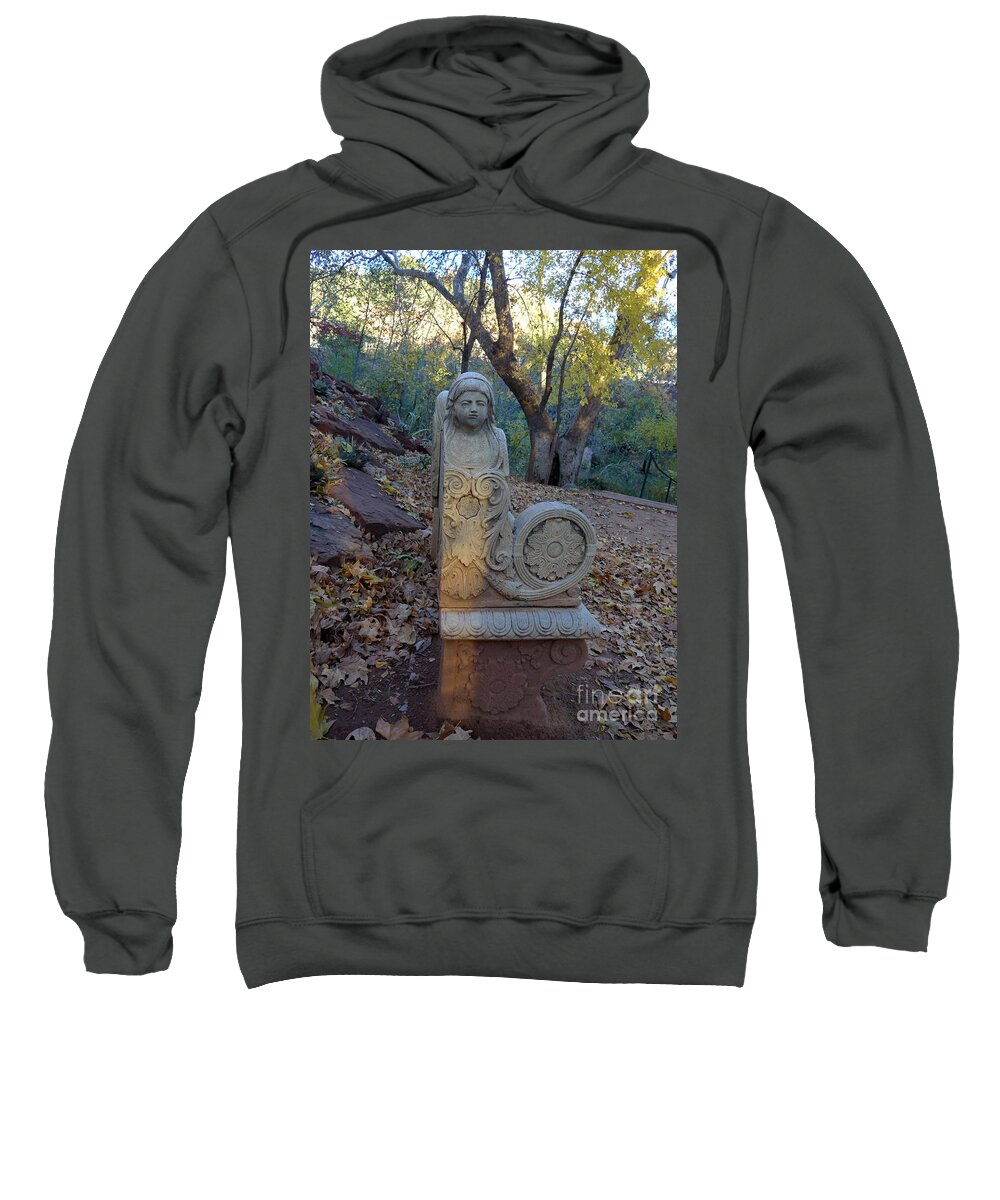 Sedona Sweatshirt featuring the photograph Angel Bench Autumn Sedona by Mars Besso