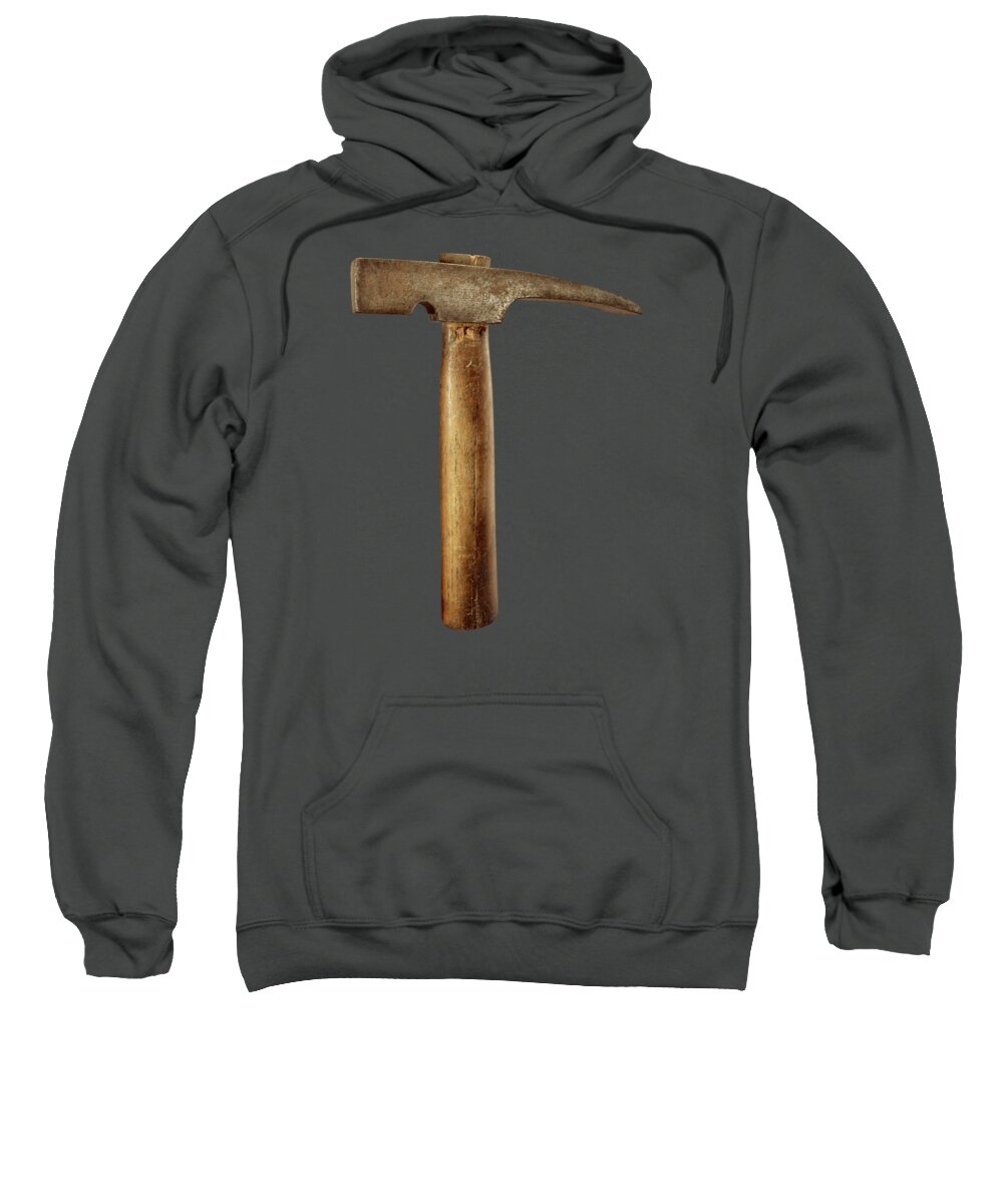 Brick Sweatshirt featuring the photograph Antique Plumb Masonry Hammer on White by YoPedro