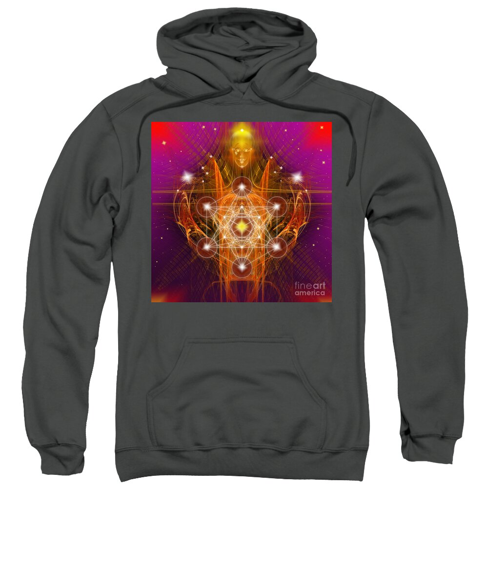 Archangel Metatron Sweatshirt featuring the digital art Archangel Metatron by Alexa Szlavics