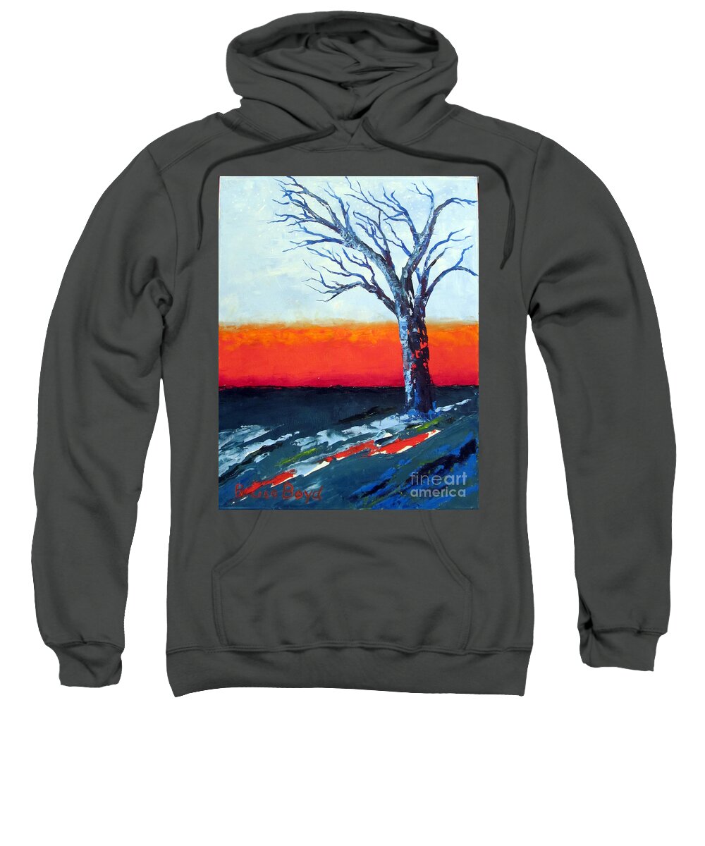 Landscape Sweatshirt featuring the painting Are We Alone? by Lisa Boyd
