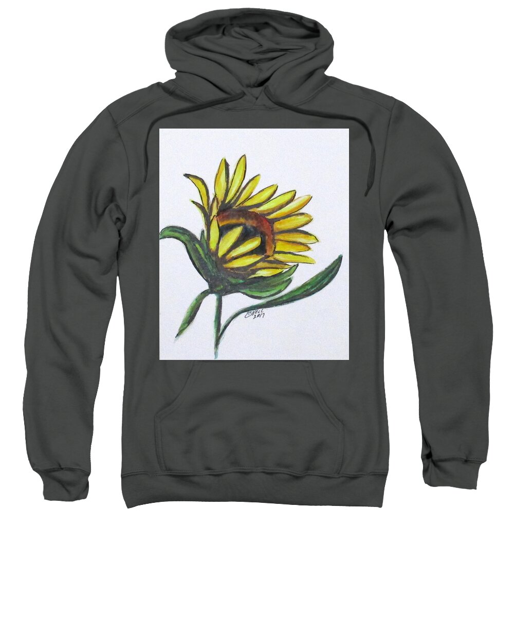 Sunflowers Sweatshirt featuring the painting Art Doodle No. 22 by Clyde J Kell