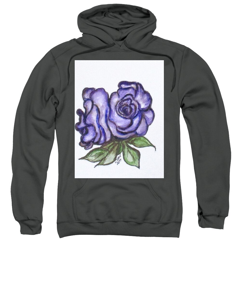 Clyde J. Kell Sweatshirt featuring the mixed media Art Doodle No. 26 by Clyde J Kell