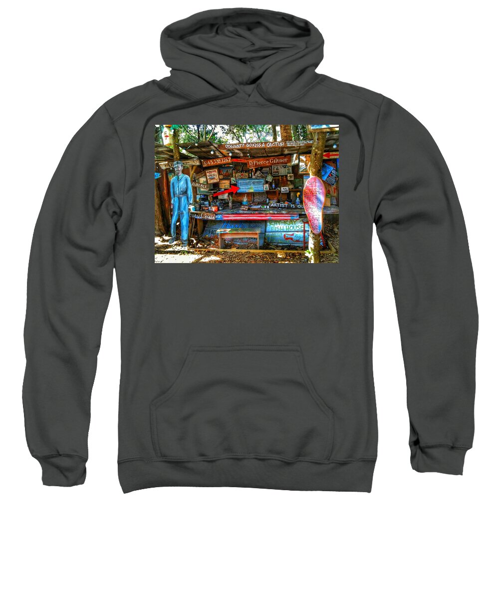 Artist Shop Sweatshirt featuring the photograph Artist Shop in Bluffton, South Carolina by Patricia Greer