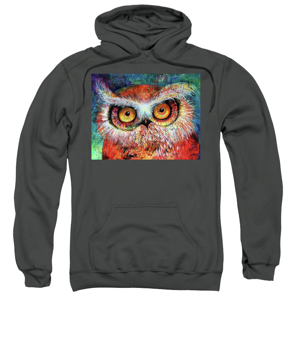 Artprize Sweatshirt featuring the painting ArtPrize Hoot #1 by Laurel Bahe