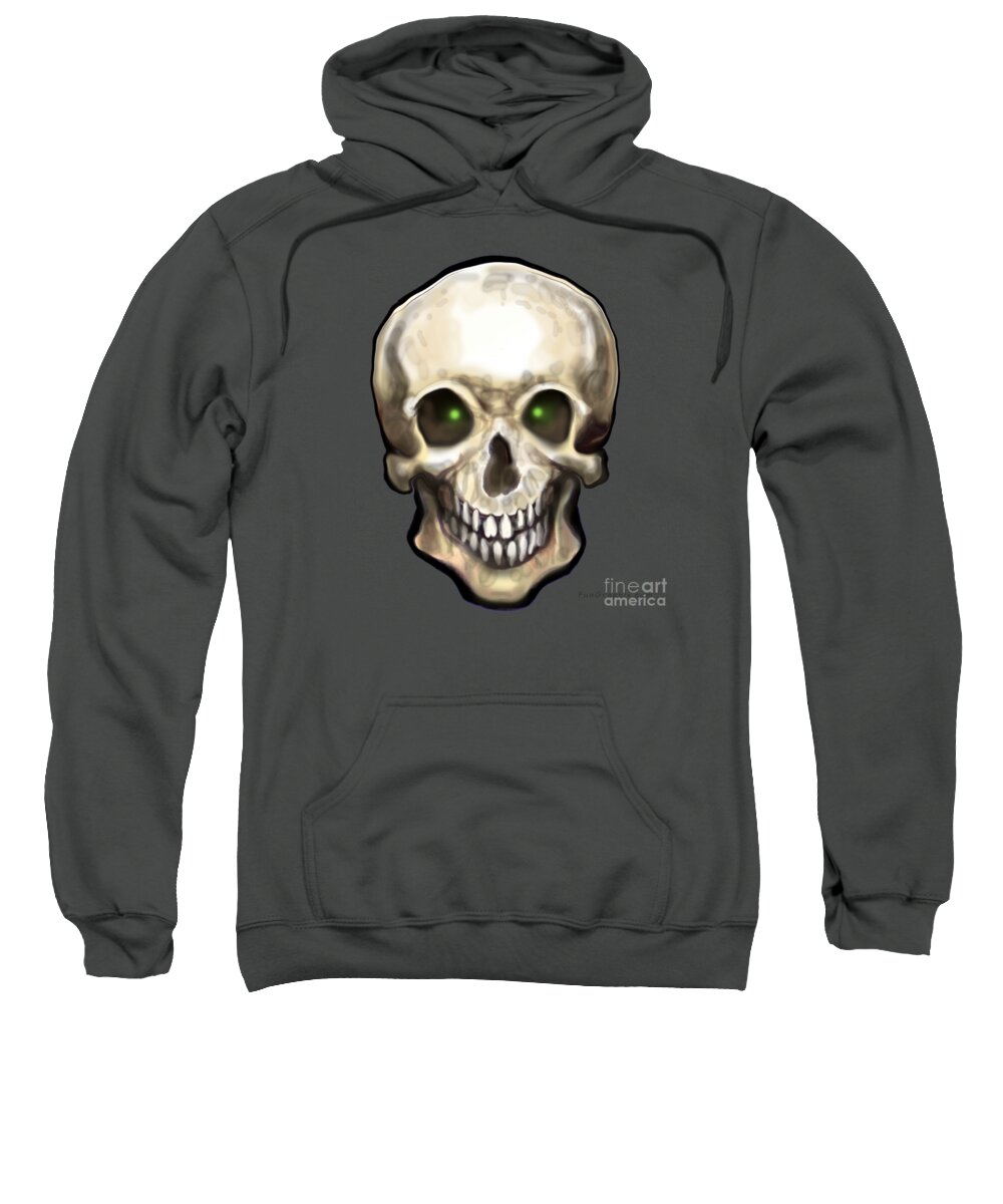Skull Sweatshirt featuring the painting Skull by Kevin Middleton