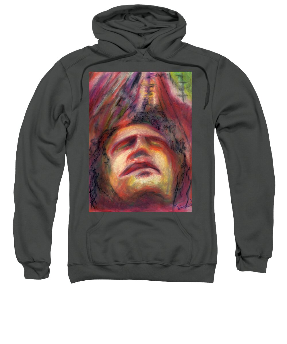 Crayon Sweatshirt featuring the painting Ascension by Todd Peterson